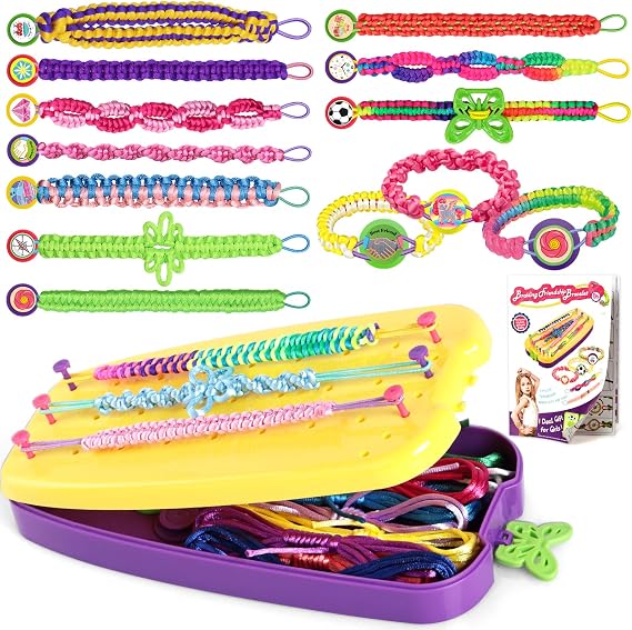 Reaeon Friendship Bracelet Making Kit, String Bracelets Maker Craft, Kids Jewelry Making Kit, Arts and Crafts for Kids, Christmas Birthday Gifts for Girls