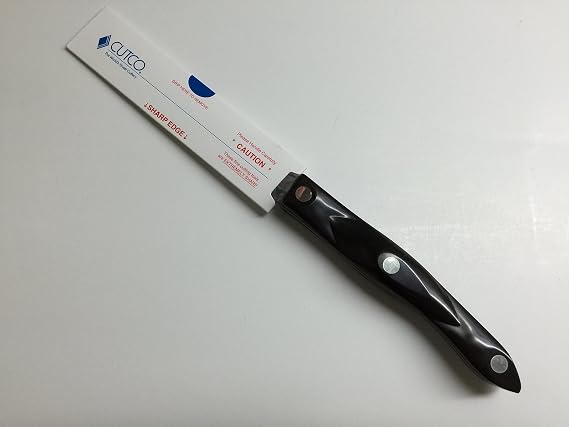 New Item from CUTCO .Model 2159 Steak Knife in Factory-Sealed Plastic Bags.12cm High Carbon Stainless Double-D Serrated Edge Blade and 13cm Classic Dark Brown Handle (Often Called Black).