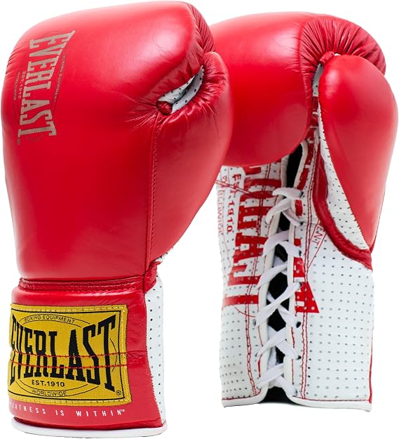 Everlast 1910 Laced Sparring Boxing Gloves, 14oz