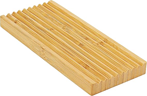 Ouya Bamboo Soap Dish, Bar Soap Holder for Shower Bathroom, Kitchen, Wooden Tray for Soap