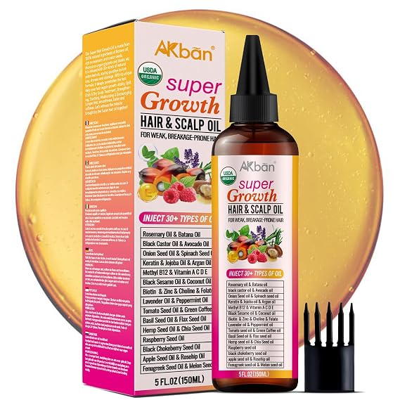 Blend of Rosemary Oil with Castor, Batana Oil for Hair Growth & Scalp Oil