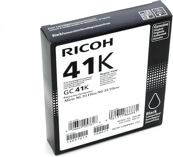 Ricoh SG 3110DN Bk Ink 2.5k Yd