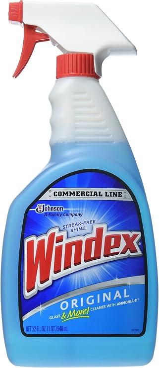 SC Johnson SC Johnson 08521 Windex Glass Cleaner, 32-Ounce, Blue, 32 Fl Oz (Pack of 1)