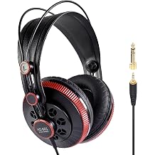 Superlux HD681 Air Professional Monitoring Semi-Open Back Headphones with AIR Cushion Earpads, Wired Over-Ear with High-Resolution Sound, 3.5 & 6.3mm Adapters for Casual Listening Recording DJ Gaming