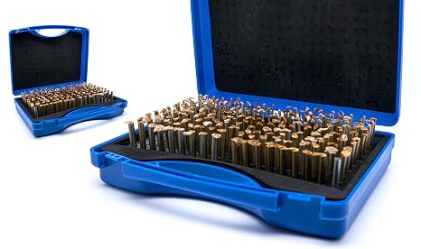190 PCS M1 (0.061-0.250") Minus Steel PIN GAGE Set
