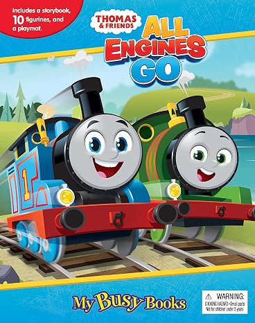 Thomas All Engines Go My Busy Books - Storybook, 10 figurines, playmat