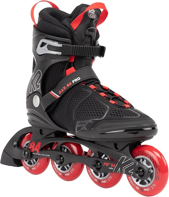 K2 F.I.T. 84 Pro Black-Red Mens Inline Skates