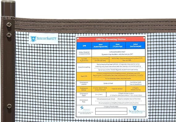 CPR Pool Safety Fence Sign
