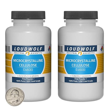 Microcrystalline Cellulose / 8 Ounces / 2 Bottles / 100% Pure USP Food Grade/Fine Powder