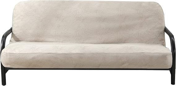 OctoRose Full Size 3 Side Zipper Premium Velvet Rich Opulent Color Bushes Green Grey Futon Cover Sofa Daybed Couch Mattress Slipcover (Bush-GreenGrey, Full Size)