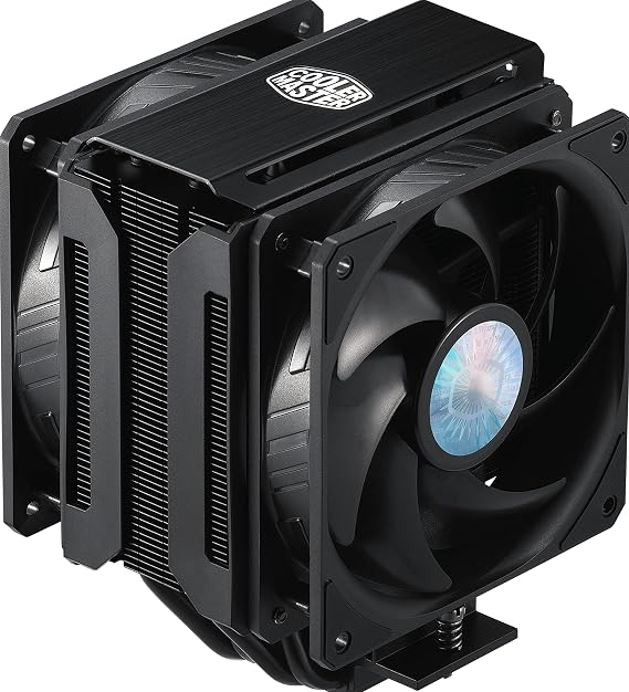 Cooler Master MasterAir MA612 Stealth CPU Cooler - Push-Pull SickleFlow 120 V2 PC Fan 6 Heat Pipes Unlimited RAM Spacing Matte Black Finish - Amd and Intel Compatibility