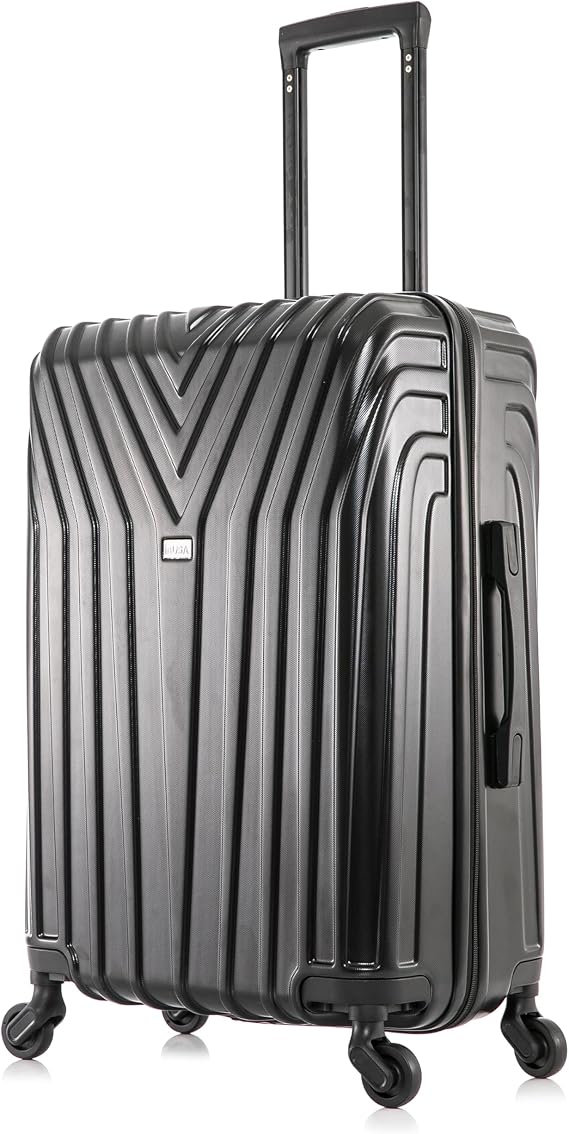 InUSA VASTY 24-Inch Medium Hardside Spinner Luggage Lightweight Black