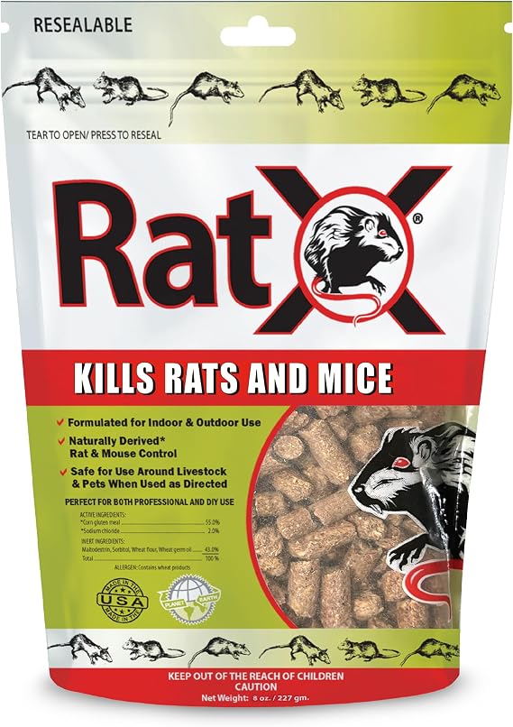 EcoClear Products 620100-6D RatX All-Natural All Species Rat Mouse, 8 oz. Bag
