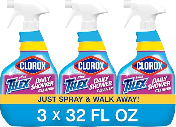 Clorox Plus Tilex Daily Shower Cleaner Spray, 32 fl. oz., 3 Pack