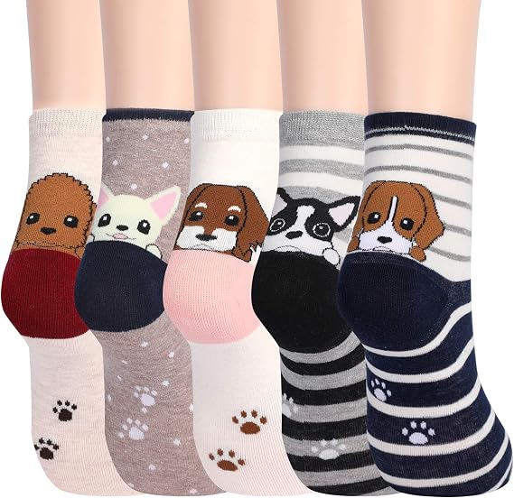 Jeasona Womens Cute Cat Animal Socks Gifts for Women Wife Mom