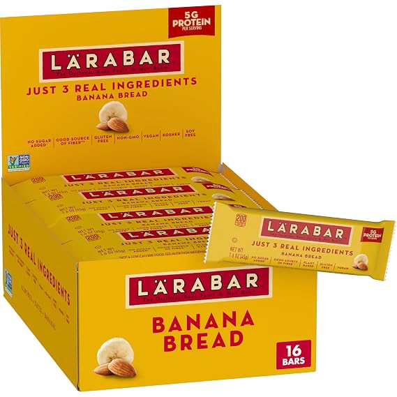 Larabar Banana Bread, Fruit & Nut Bars, 16 ct, 25.6 oz