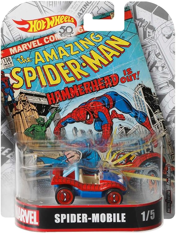 Hot Wheels Spider-Mobile Vehicle, 1:64 Scale