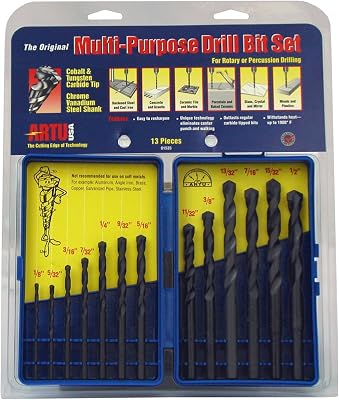 Artu - 13-Pc. Multi-Purpose Drill Bit Set
