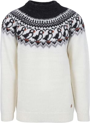 ICEWEAR Lundi Wool Sweater with Puffin Pattern