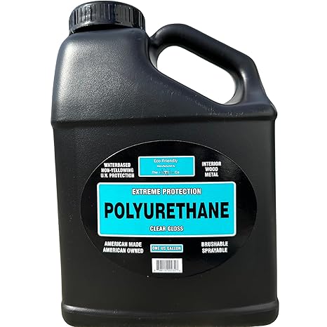 Crystalac Extreme Protection Water Based Polyurethane (Clear Gloss, Gallon): Self Leveling, Non Yellowing, Brush or Spray, UV Protection, Low Odor, Water Clean Up, Durable & Scratch Resistant.