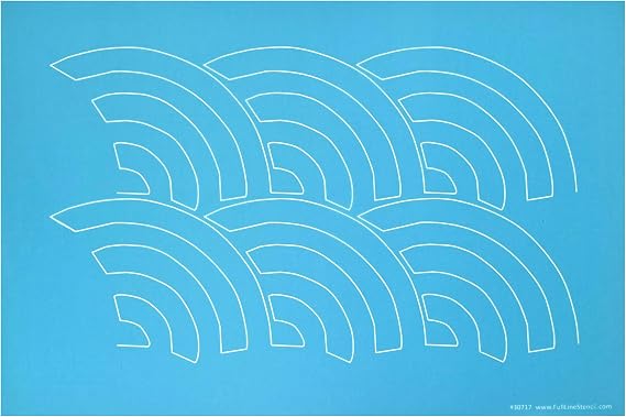 Full Line Stencil Baptist Fan, Continous Edge-to-Edge Template (30717)