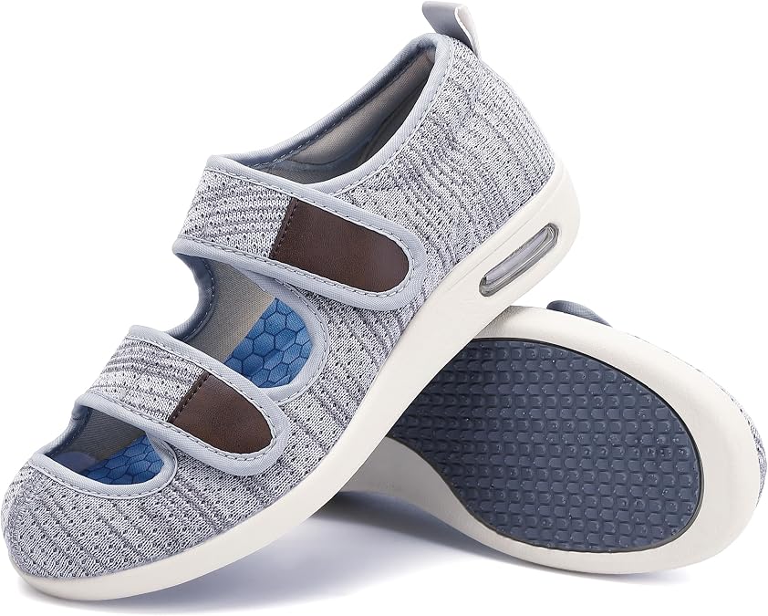 Elitechoice Diabetic Shoes for Women, Women's Wide Width Elderly Shoes, Adjustable Closure Lightweight Breathable, Swollen Feet Walking Edema Sneakers