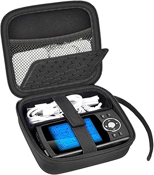 PAIYULE Carrying Case for TENS Unit for Belifu for AUVON, Muscle Stimulator Storage Organizer for Replacement Pads/Cables, Protective Portable Box with Adjustable Divider and Mesh Pocket(Box Only)