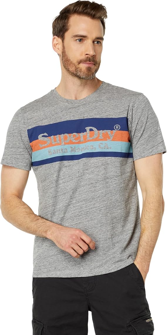 Superdry Vintage Venue Tee Athletic Grey Marl MD