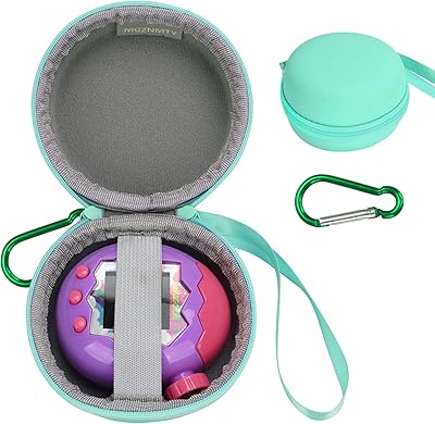 YouKnow Hard Case for Tamagotchi Paradise Electronic Virtual Pet Game Machine with Carabiner Only Case Green