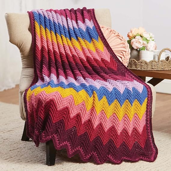 Herrschners Provence Ripple Afghan Crochet Kit