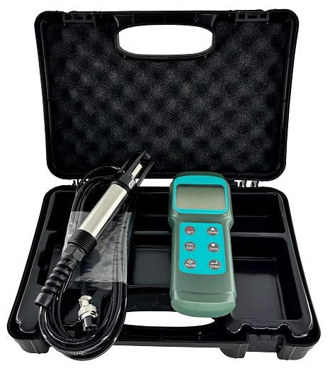 Fluorescence Dissolved Oxygen Meter with 5m Probe Measuring Range 0.0-15.0 (mg/L)/0-119.9% Solution 0.1 mg/L Accuracy 3.0% for Aquaculture Mariculture Wastewater Treatment