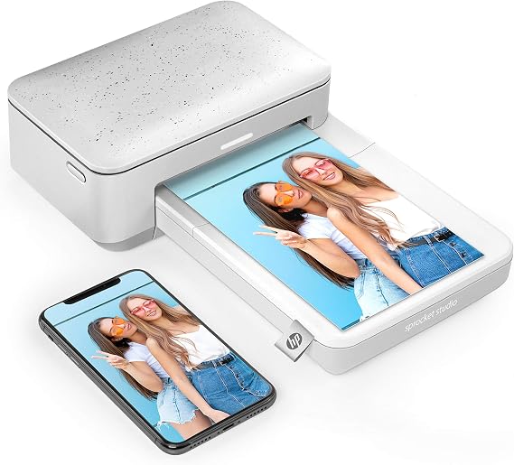 HP Sprocket Studio 4x6 Instant Photo Printer Print Photos from Your iOS, Android Devices & Social Media