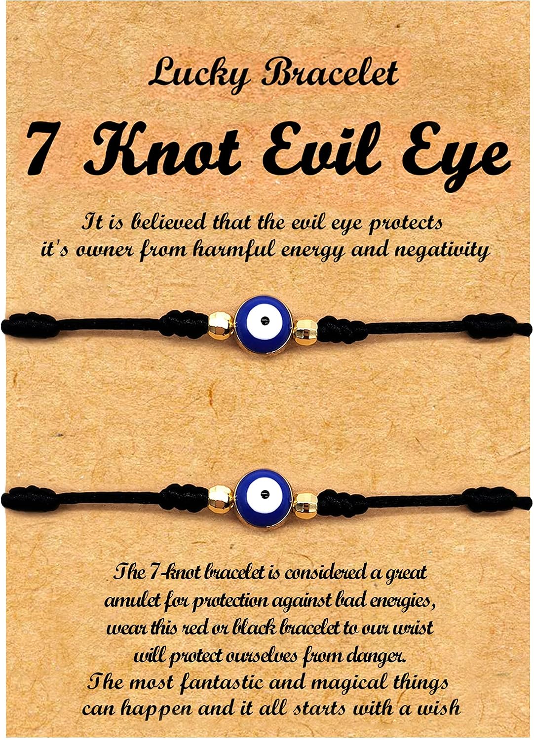 Upgraded 7 Knots Evil Eye Bracelet for women Adjustable Lucky Red String Bracelets Set Protection Bracelets for Mother Daughter Friendship Rope Braided ID Bracelet Set Gift for Mommy and Men Boy Girl