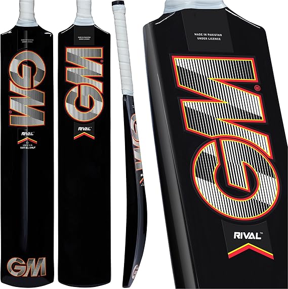 GM | Rival Soft Ball Fibreglass Cricket Bat | Softball or Tapeball | Lightweight Plastic Design | Soft Feel Grip | Size Mens SH Full Size | Gunn & Moore
