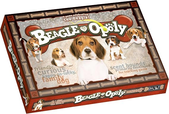 Late for The Sky Beagle-Opoly Board Game, Dog Lovers Family Game, 2-6 Players, Ages 8+, Opoly-Style Pet Theme, Traditional or One-Hour Variant