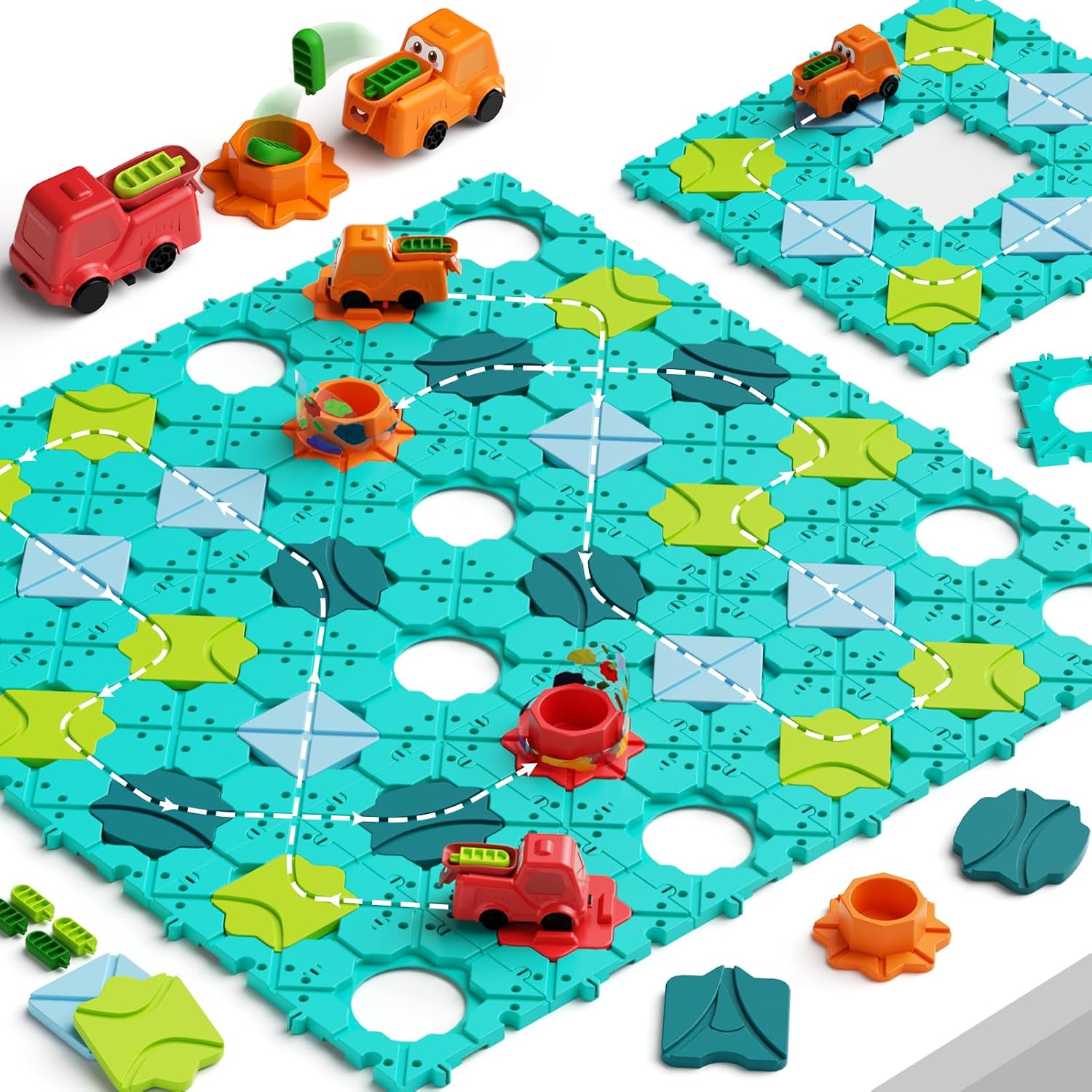 STEM Building Blocks with 200 Challenges | Sensory Learning Kit for Preschool Classrooms | Creative Road Constructor Games Gift for Ages 3-8 Educational Toys