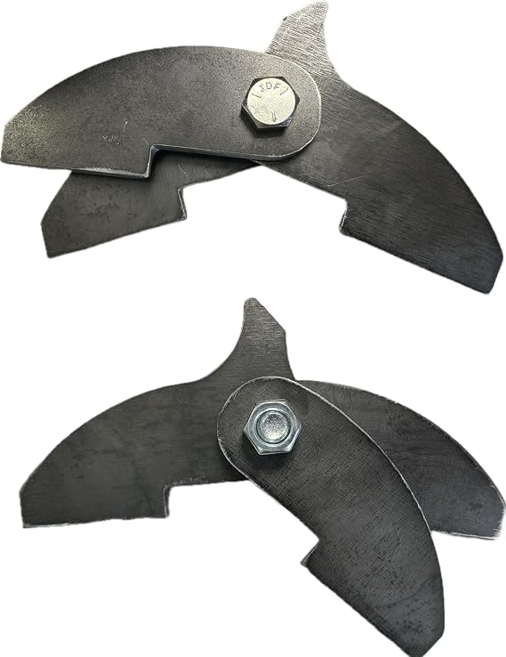 Heavy Duty BBQ Smoker Hinge Weld-On 3/16 Plate Steel (8 x 2 1/4" with Stop 2 Pack)