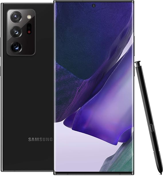 SAMSUNG Galaxy Note 20 Ultra 5G Cell Phone, Factory Unlocked Android Smartphone, 128GB, S Pen Included, Mobile Gaming, 6.9 Infinity-O Display Screen, Long Battery Life, US Version, Mystic Black
