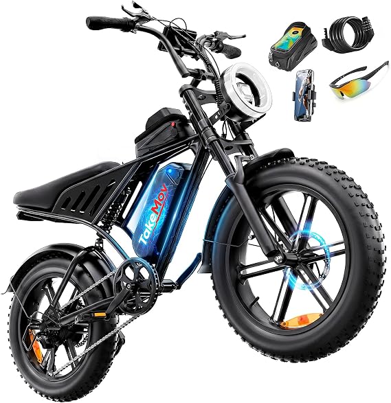Electric Bike for Adults, 20" Fat Tire Off-Road Ebike