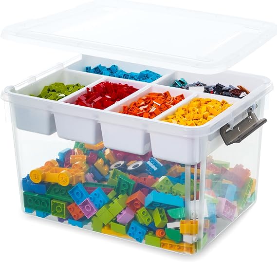 Citylife 30L Craft Organizers and Storage Box with Removable Tray