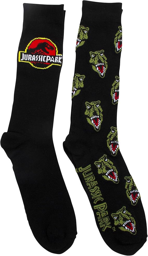 UNIVERSAL mens Jurassic Park 2 Pack Crew Socks