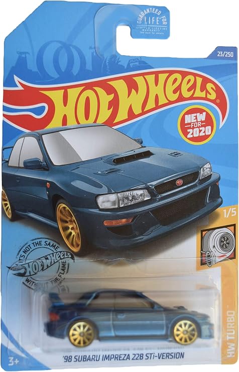 Hot Wheels Turbo 15 98 Subaru Impreza 228 STi-Version 23250, Blue
