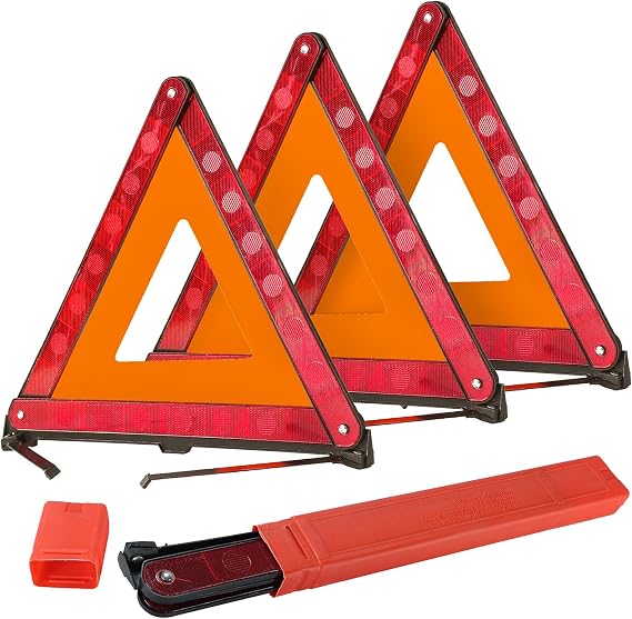 DASBET Emergency Warning Triangles 3 Pack Roadside Safety Triangle