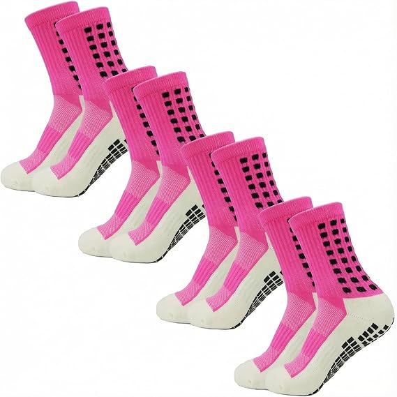 Yufree Soccer Grip Socks for Ultra Traction, 4 Pairs