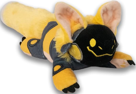 Boss Monsta Protobean V3 Plushie Yellow | Soft & Squishy Collectible Plush Toy | Adorable Robot Bean Plush for Snuggles & Display