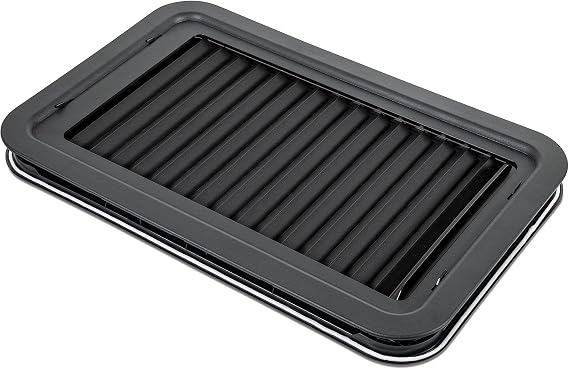 Lippert Components 806621 Thin Shade Complete Window Kit for RV Entry Doors, Black