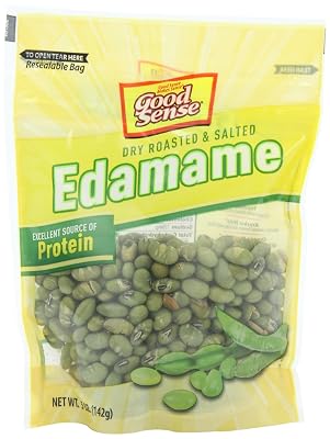 Good Sense Edamame, Dry Roasted and Salted, 5 Ounce Pack of 12