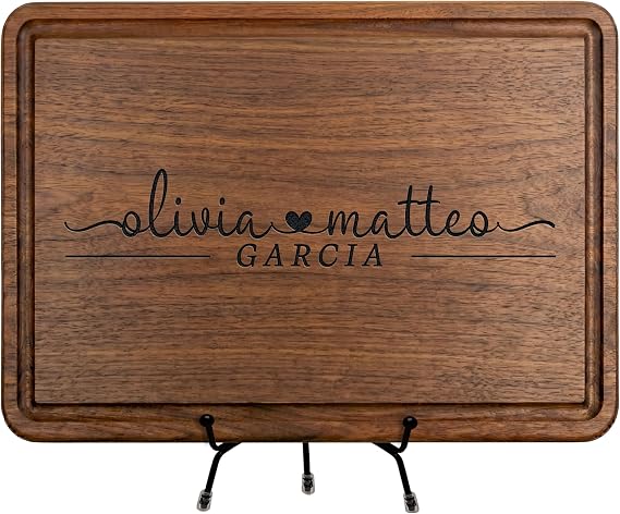 Wedding Gifts for Couples 2026, Personalized Engraved Cutting Board Valentines, Custom Just Married Bridal Shower, Anniversary, Newlywed, Housewarming Gift for Couple, Her, Christmas, Engagement