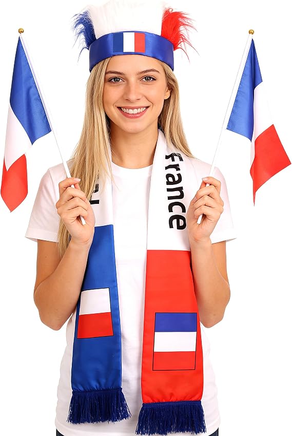 2026 Soccer Fan Kit Team Game Day Watch Party Tailgate Supplies Soccer Accessories Headband Scarf Flag