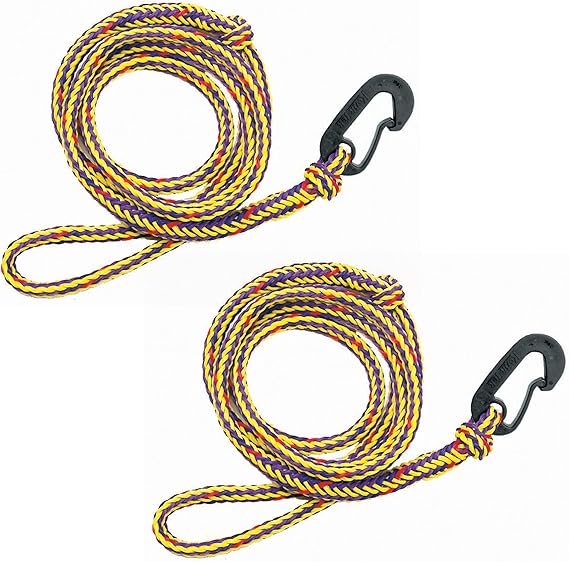Airhead PWC Boat Dock Line, 7-Feet, Pack of 2, yellow / Black For Watercraft